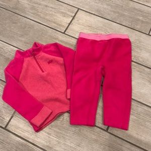 REI fleece jacket and pants
